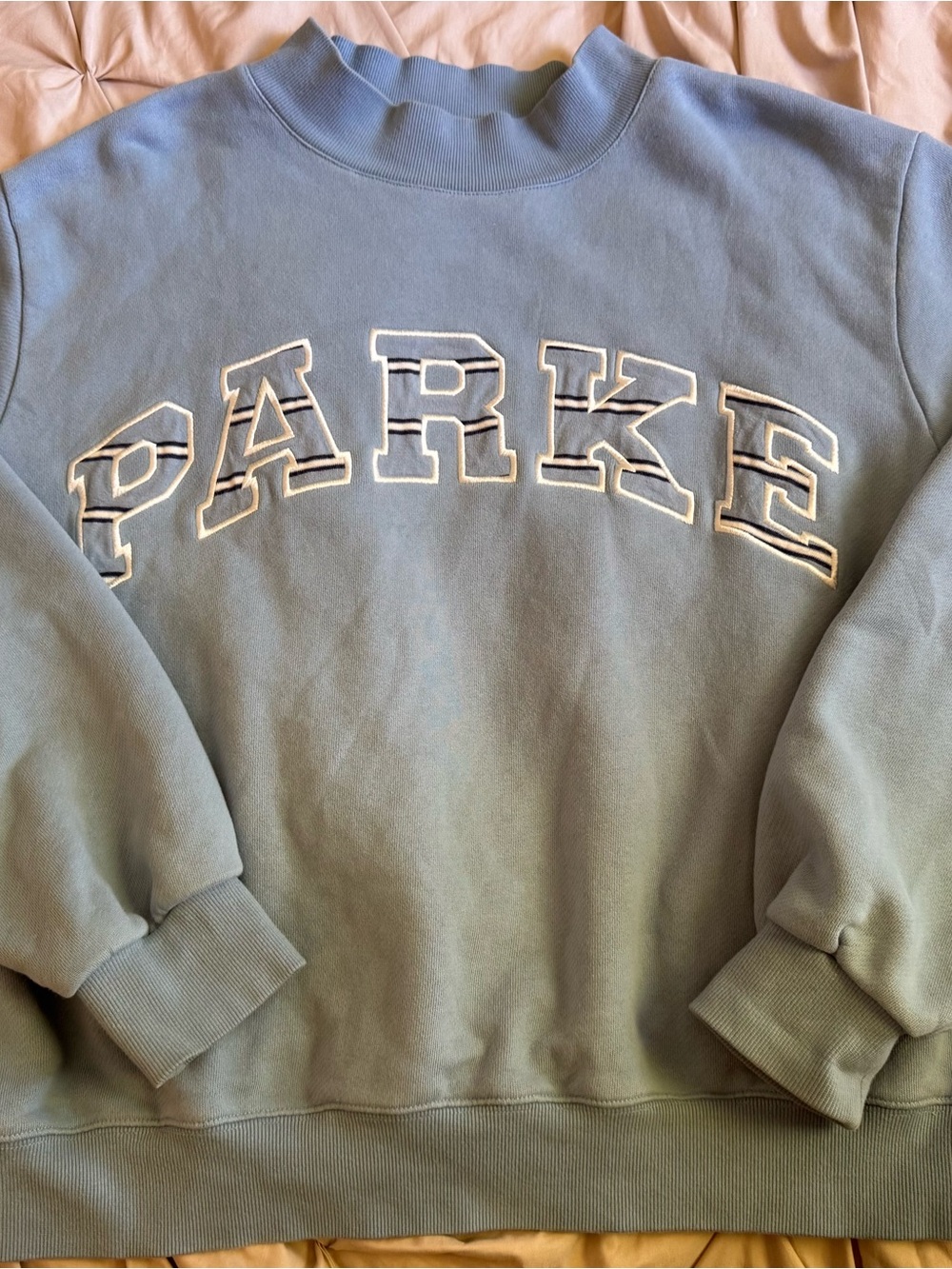 Parke light blue Maggie and Emma mock neck